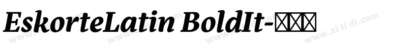 EskorteLatin BoldIt字体转换